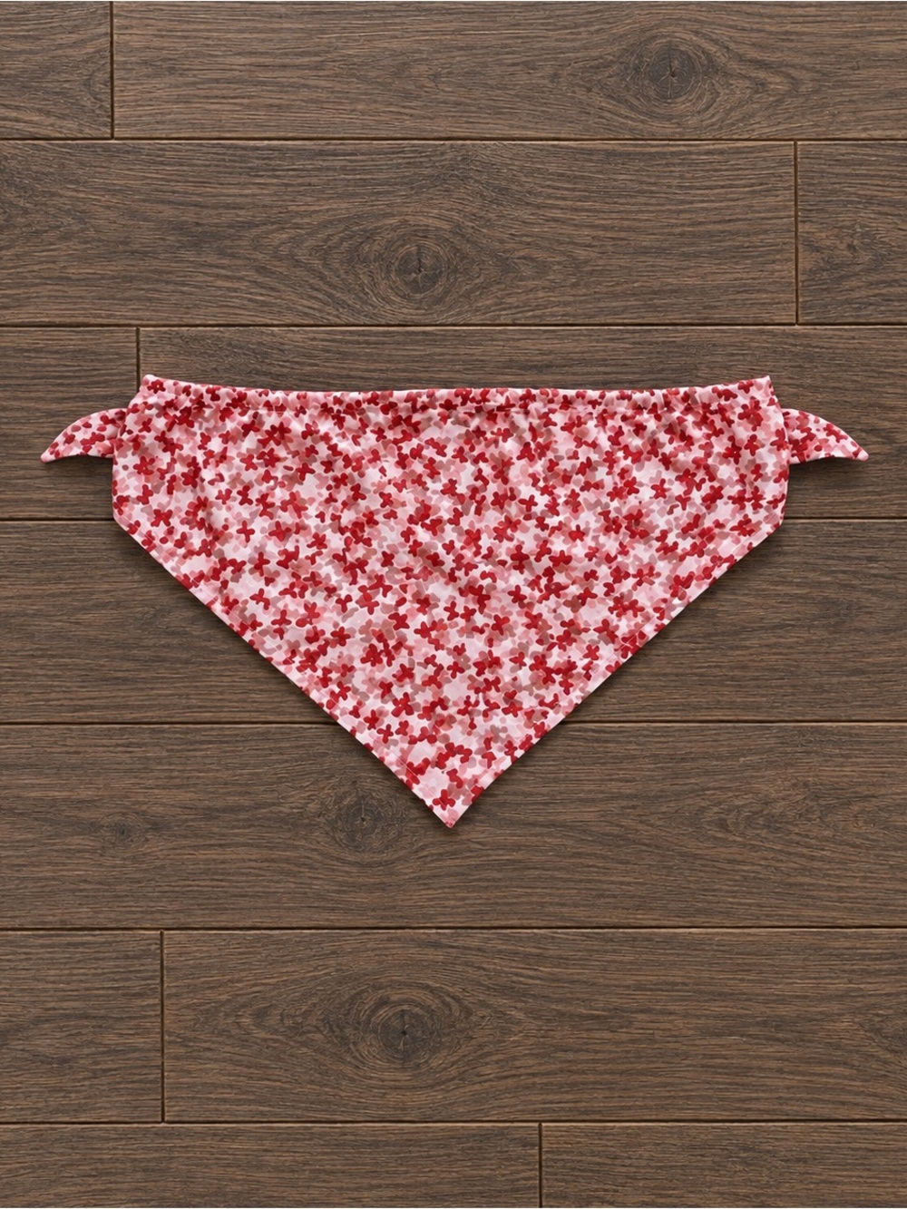 Motel Rocks Pink & Red Butterfly Print Strapless Bandana Crop Top